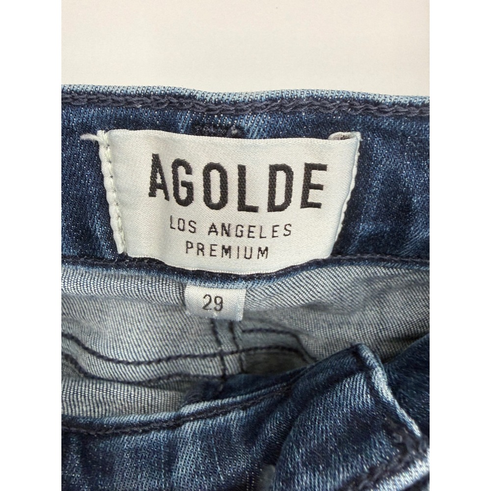 Agolde Los Angeles Premium Dark Wash Slim Tapered Jeans A018-835 Womens Size 29 - Picture 4 of 10